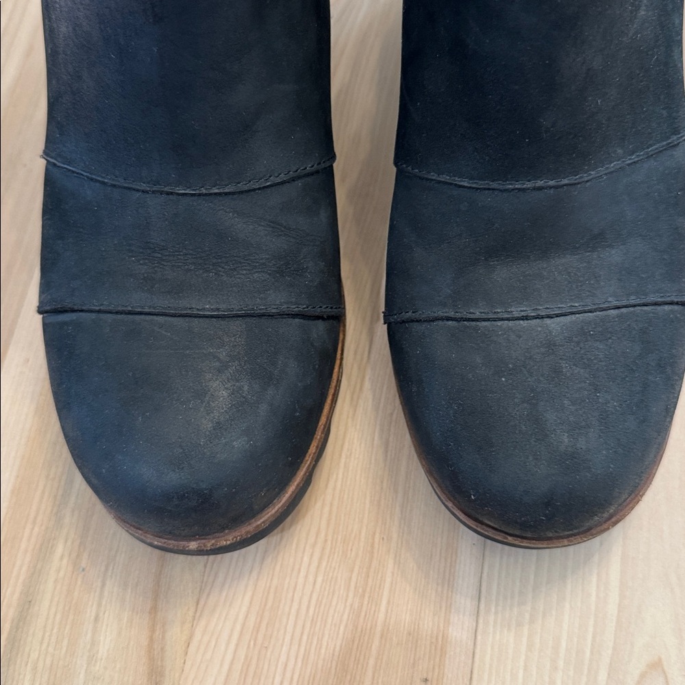 Sorel Black Wedge Ankle Boots 9 Joan of Arctic - Picture 6 of 6